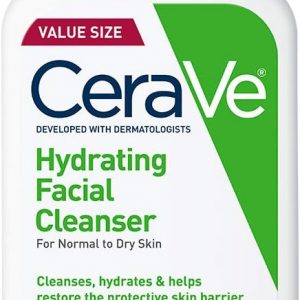 CeraVe Hydrating Facial Cleanser 473 ml for Daily Face Washing, Dry to Normal Skin