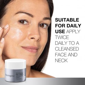 Neutrogena Rapid Wrinkle Repair Hyaluronic Acid Retinol Cream, Anti Wrinkle Cream, Face Moisturizer, Neck Cream & Dark Spot Remover for Face - Day & Night Cream with Hyaluronic Acid & Retinol, 50 ml.