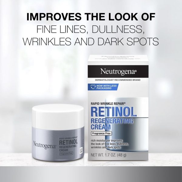 Neutrogena Rapid Wrinkle Repair Hyaluronic Acid Retinol Cream, Anti Wrinkle Cream, Face Moisturizer, Neck Cream & Dark Spot Remover for Face - Day & Night Cream with Hyaluronic Acid & Retinol, 50 ml. - Image 4