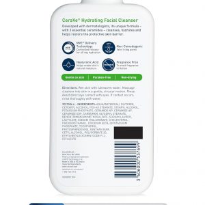 CeraVe Hydrating Facial Cleanser 473 ml for Daily Face Washing, Dry to Normal Skin