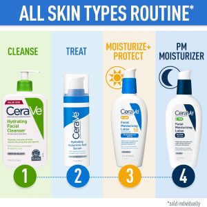 CeraVe Hydrating Facial Cleanser 473 ml for Daily Face Washing, Dry to Normal Skin
